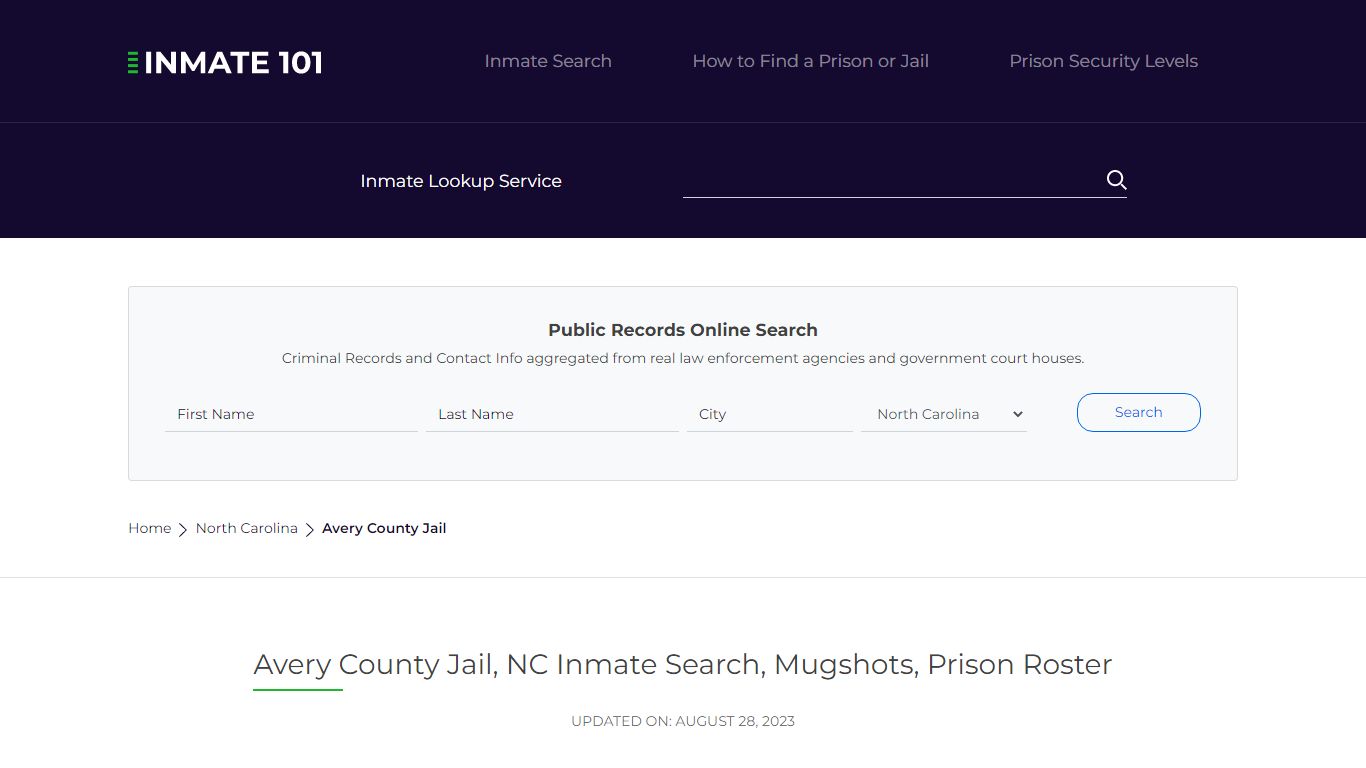 Avery County Jail, NC Inmate Search, Mugshots, Prison Roster