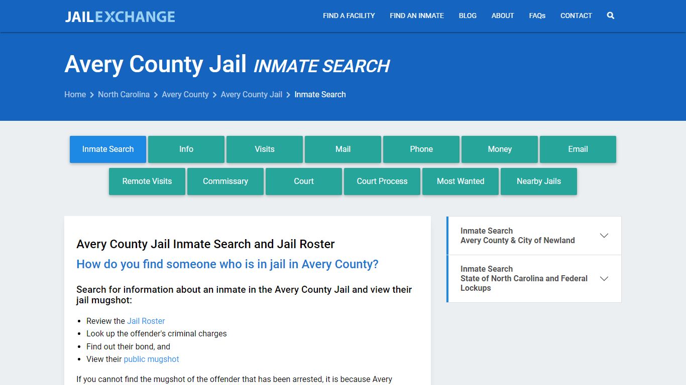 Inmate Search: Roster & Mugshots - Avery County Jail, NC